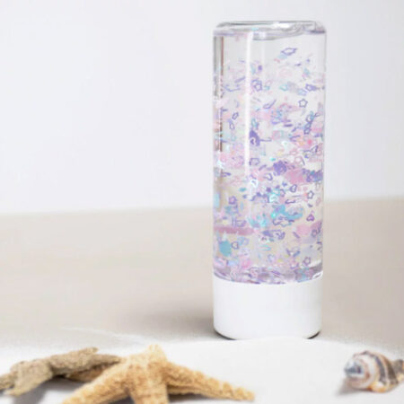 bouteille sensorielle coquillages roses