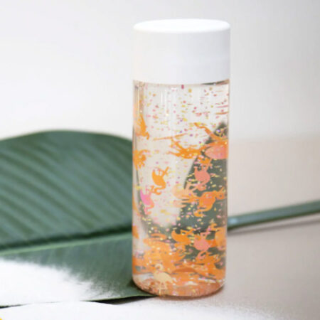 bouteille sensorielle flamants oranges