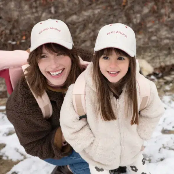 Casquette Velours Petit-Grand Amour Crème – Image 2
