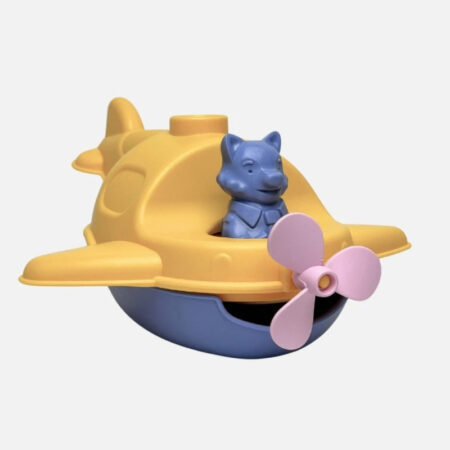 hydravion jaune et bleu