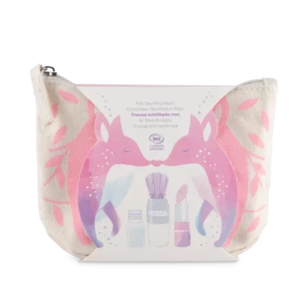 Trousse scintillante Renard rose