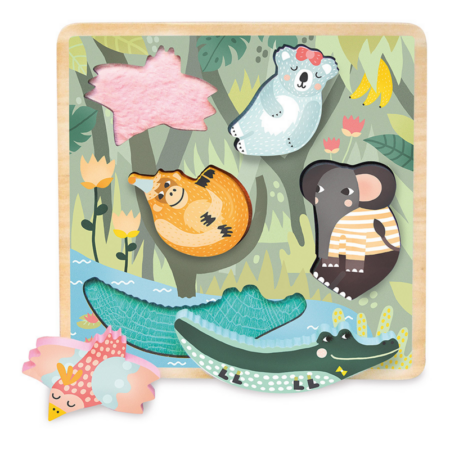 Puzzle encastrement tactile - Jungle