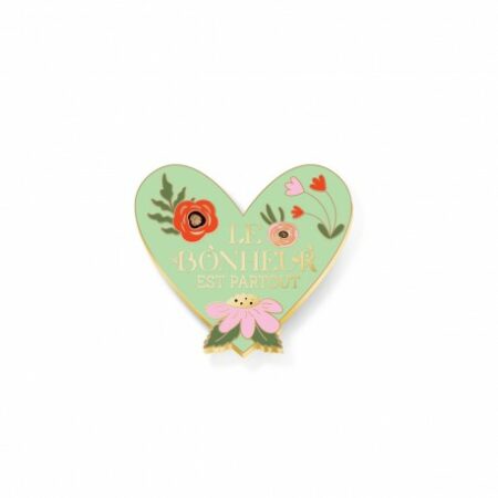 Pin's - Le bonheur est partout (coeur)