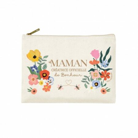 Trousse rectangulaire PM (20x13 cm) - Le bonheur est partout (maman)