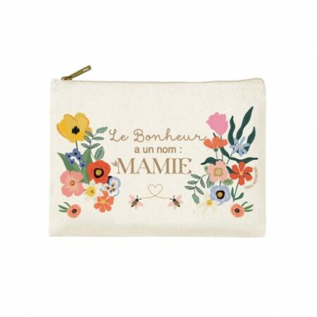Trousse rectangulaire PM (20x13 cm) - Le bonheur est partout (mamie)