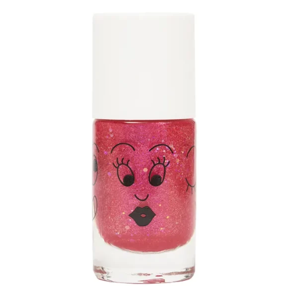 vernis rose paillete