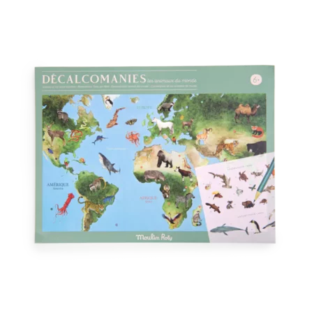 Tout autour du monde Mappemonde avec décalcomanies