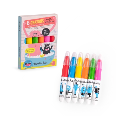 6 crayons multisurfaces