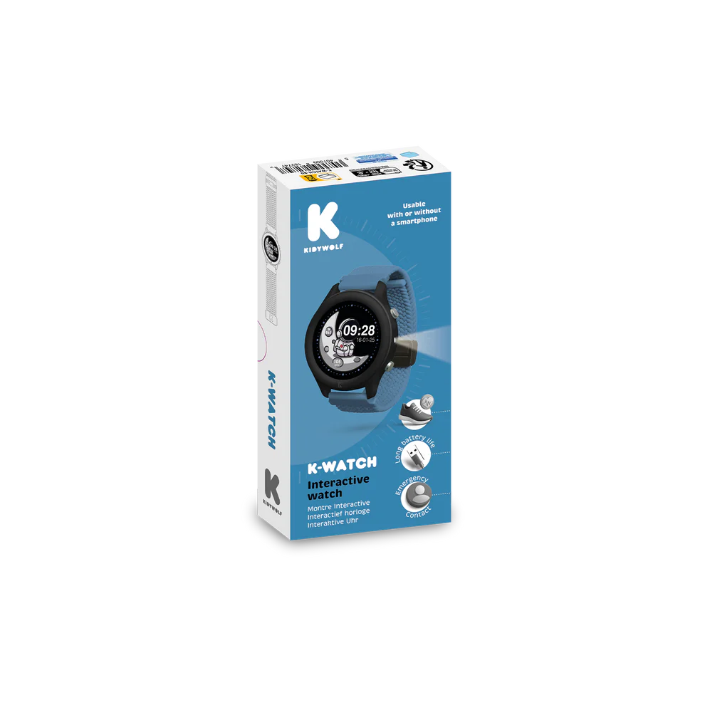 montre interactive bleue