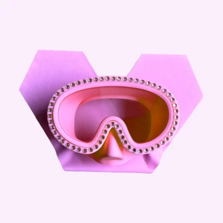 masque de plongée rose