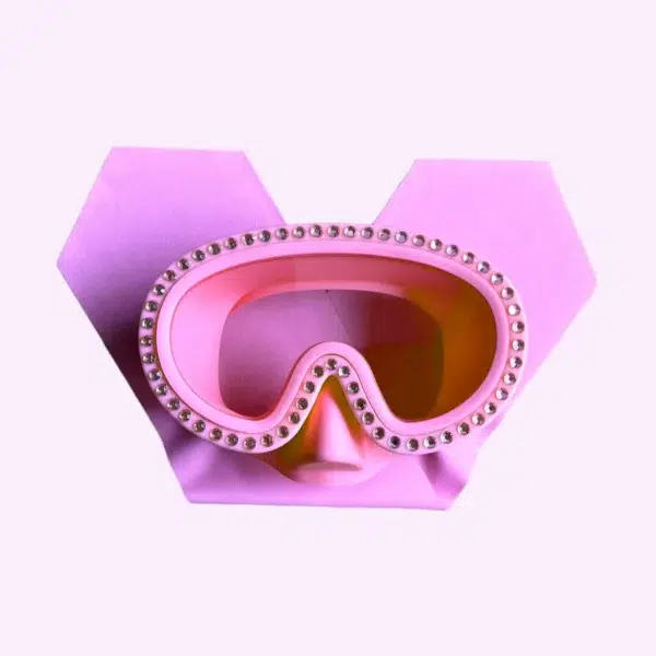 masque de plongée rose