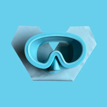 masque de plongee turquoise