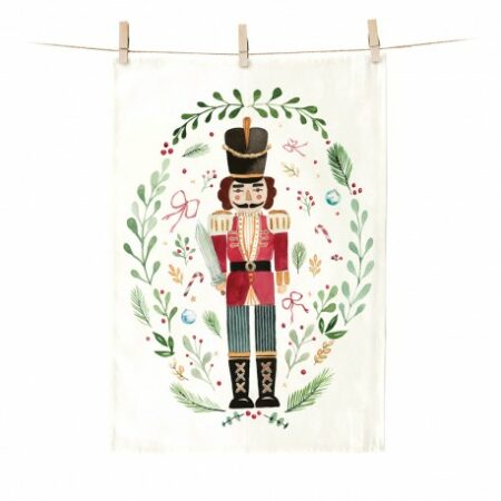 Torchon 100% coton bio - magie de noël