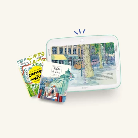 Pack Tablette de lecture Bugali avec 2 livres inclus pour 5 ans et +