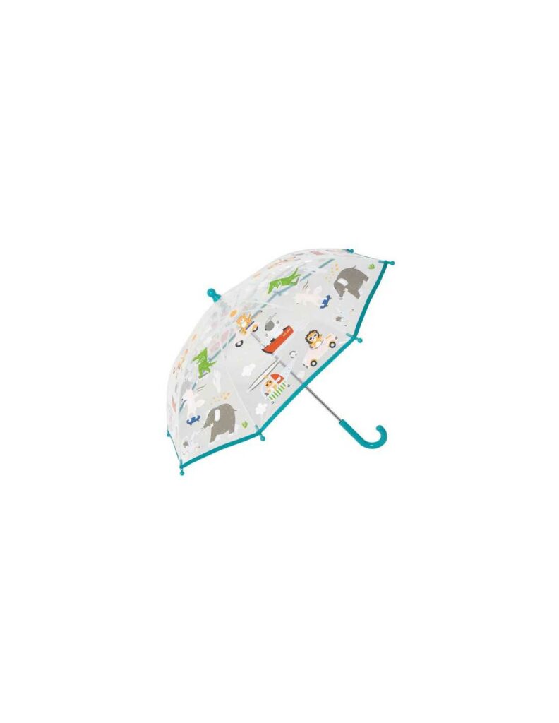 Parapluie animaux et transports transparent et magique - Little L