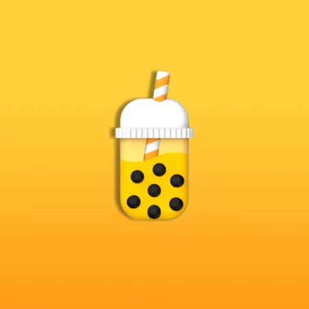coque bubble-tea-jaune