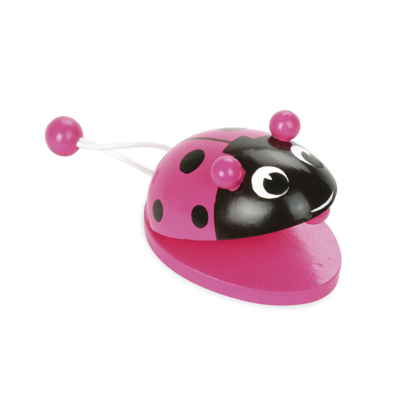 castagnette-coccinelle-rose
