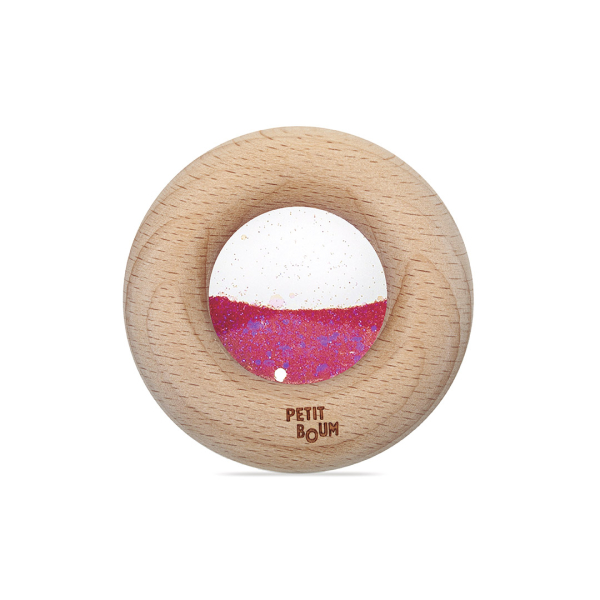 Donut retour au calme rose - en bois