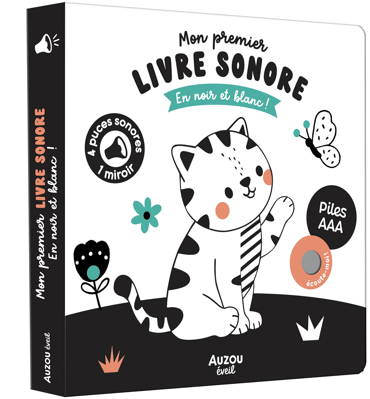 MES PREMIERS SONORES - MON PREMIER LIVRE SONORE EN NOIR ET BLANC