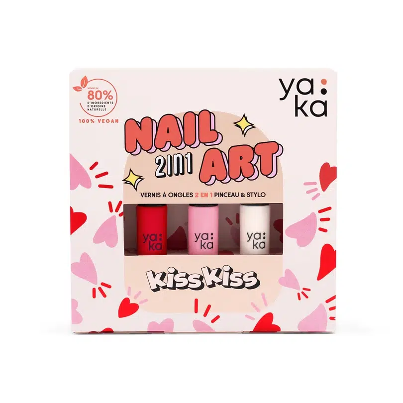 Coffret vernis à ongles 2en1 - Kiss Kiss