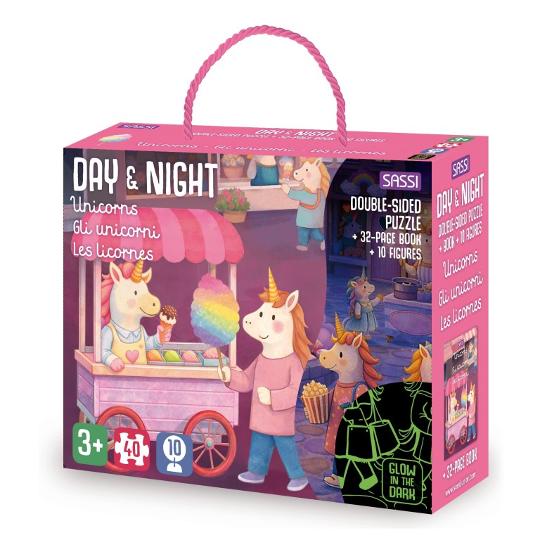 Puzzle Day & Night. Les licornes